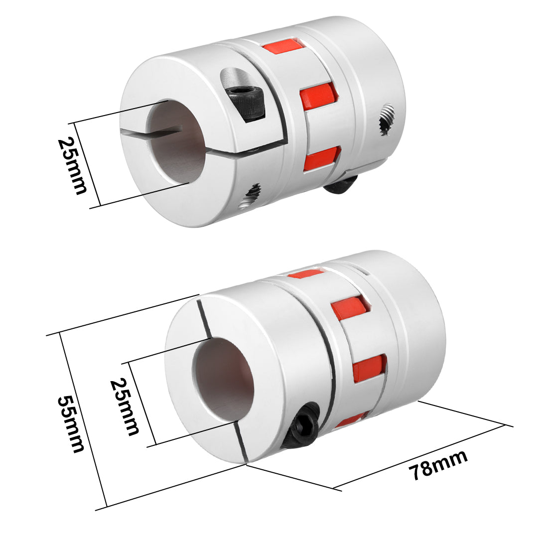 uxcell Uxcell Shaft Coupling  Flexible Coupler Joints for Servo Stepped Motor