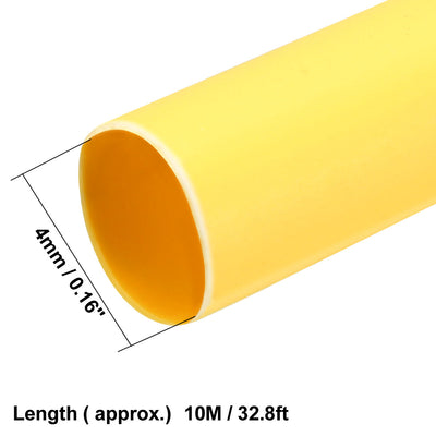 Harfington Uxcell Heat Shrink Tube 2:1 Electrical Insulation Tube Wire Cable Tubing Sleeving Wrap Yellow 4mm Diameter 10m Long