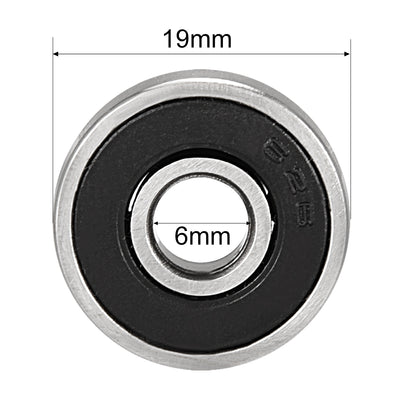 Harfington Uxcell Deep Groove Ball Bearings Double Sealed Carbon Steel