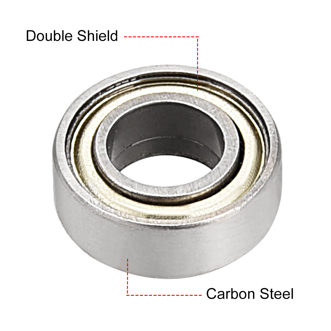 uxcell Uxcell Deep Groove Ball Bearings Metric Double Shield Carbon Steel