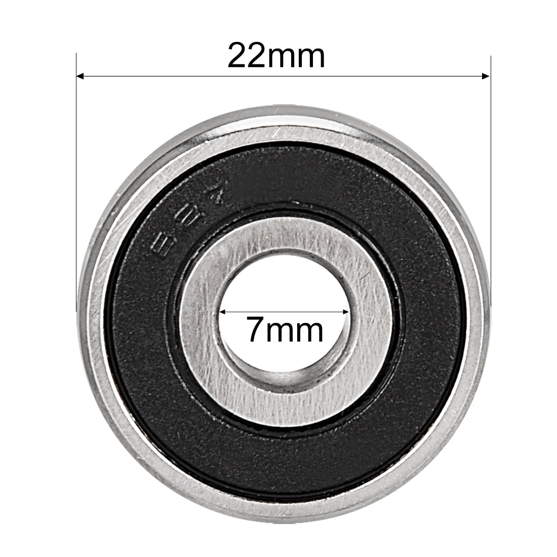 uxcell Uxcell Deep Groove Ball Bearings Metric Double Sealed Chrome Steel Z1