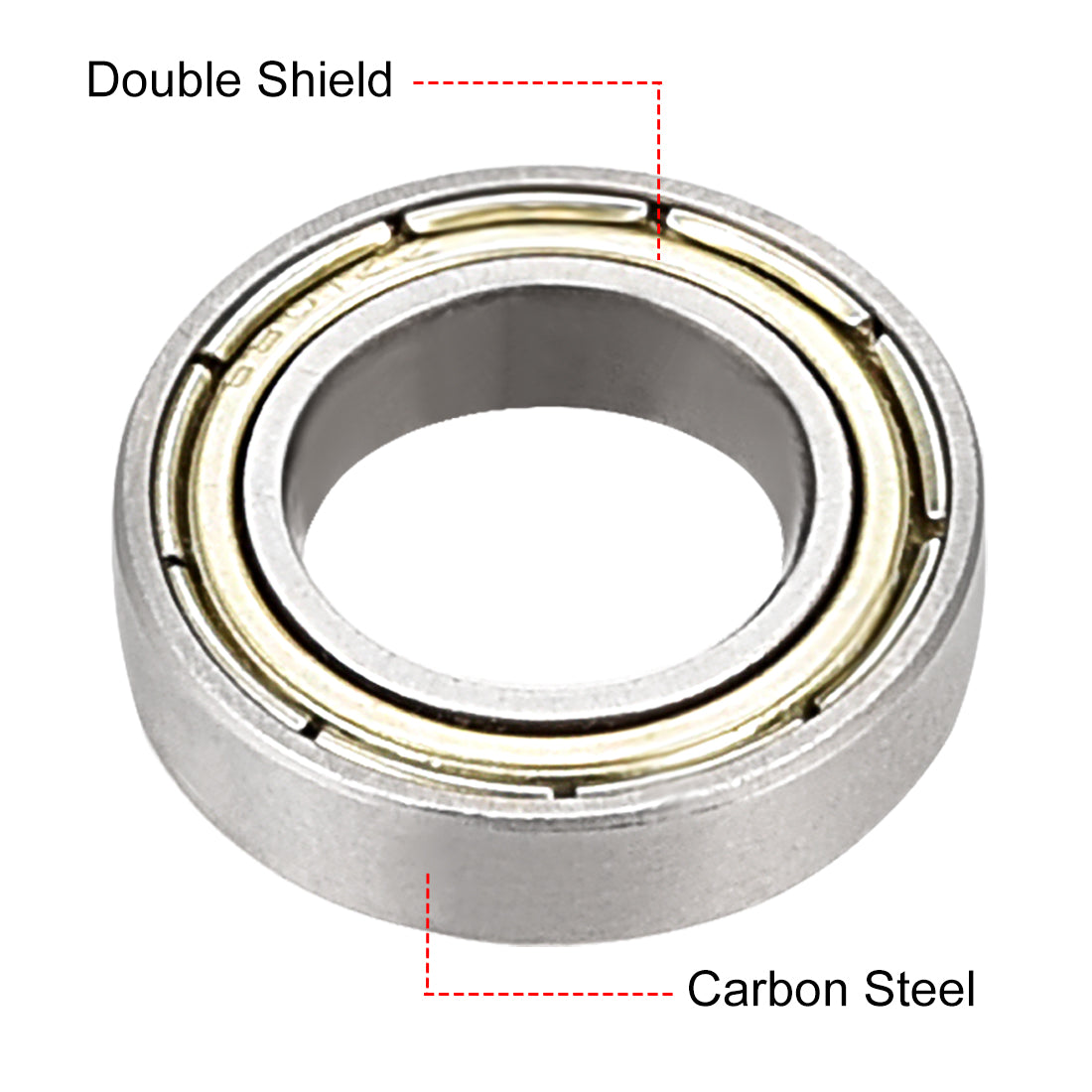 uxcell Uxcell Deep Groove Ball Bearings Metric Double Shield Carbon Steel Z1