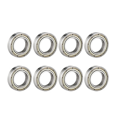 Harfington Uxcell Deep Groove Ball Bearings Metric Double Shielded Carbon Steel Bearing