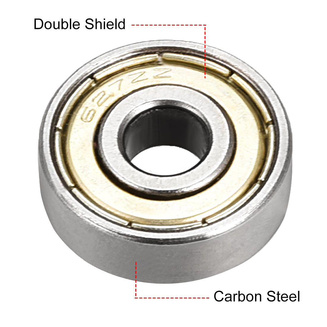 uxcell Uxcell Deep Groove Ball Bearings Metric Double Shielded Carbon Steel Bearings