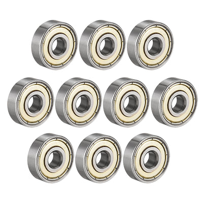 Harfington Uxcell Deep Groove Ball Bearings Metric Double Shielded Carbon Steel Bearings