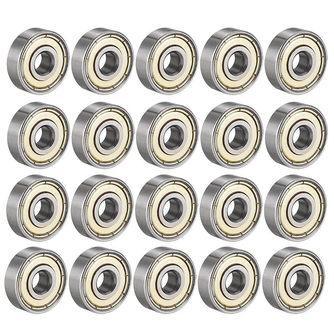 uxcell Uxcell Deep Groove Ball Bearings Metric Double Shield Carbon Steel