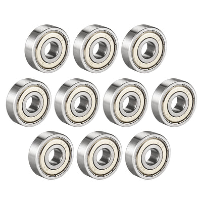 Harfington Uxcell Deep Groove Ball Bearings Metric Double Shielded Chrome Steel ABEC1 Z1 Level