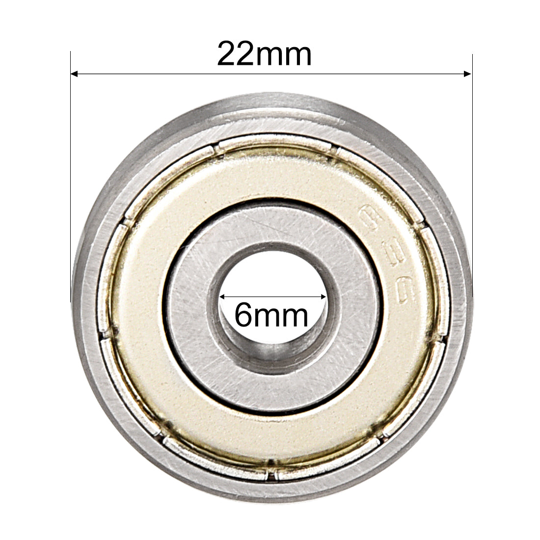 uxcell Uxcell Deep Groove Ball Bearings  Metric Double Shielded Chrome Steel P0 Z2