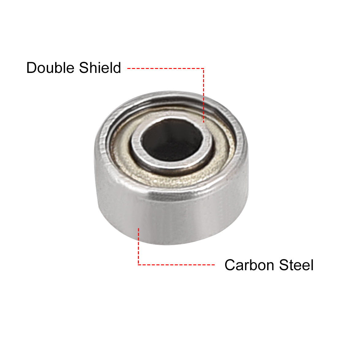 uxcell Uxcell Deep Groove Ball Bearings Metric Double Shielded Carbon Steel Bearings