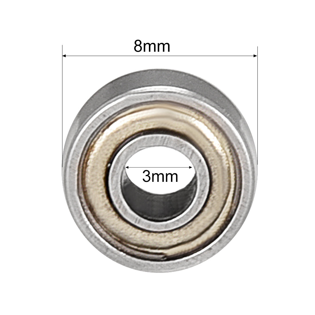 uxcell Uxcell Deep Groove Ball Bearings Metric Double Shielded Carbon Steel Bearings