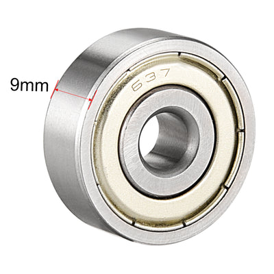 Harfington Uxcell Deep Groove Ball Bearings  Metric Double Shielded Chrome Steel P0 Z2