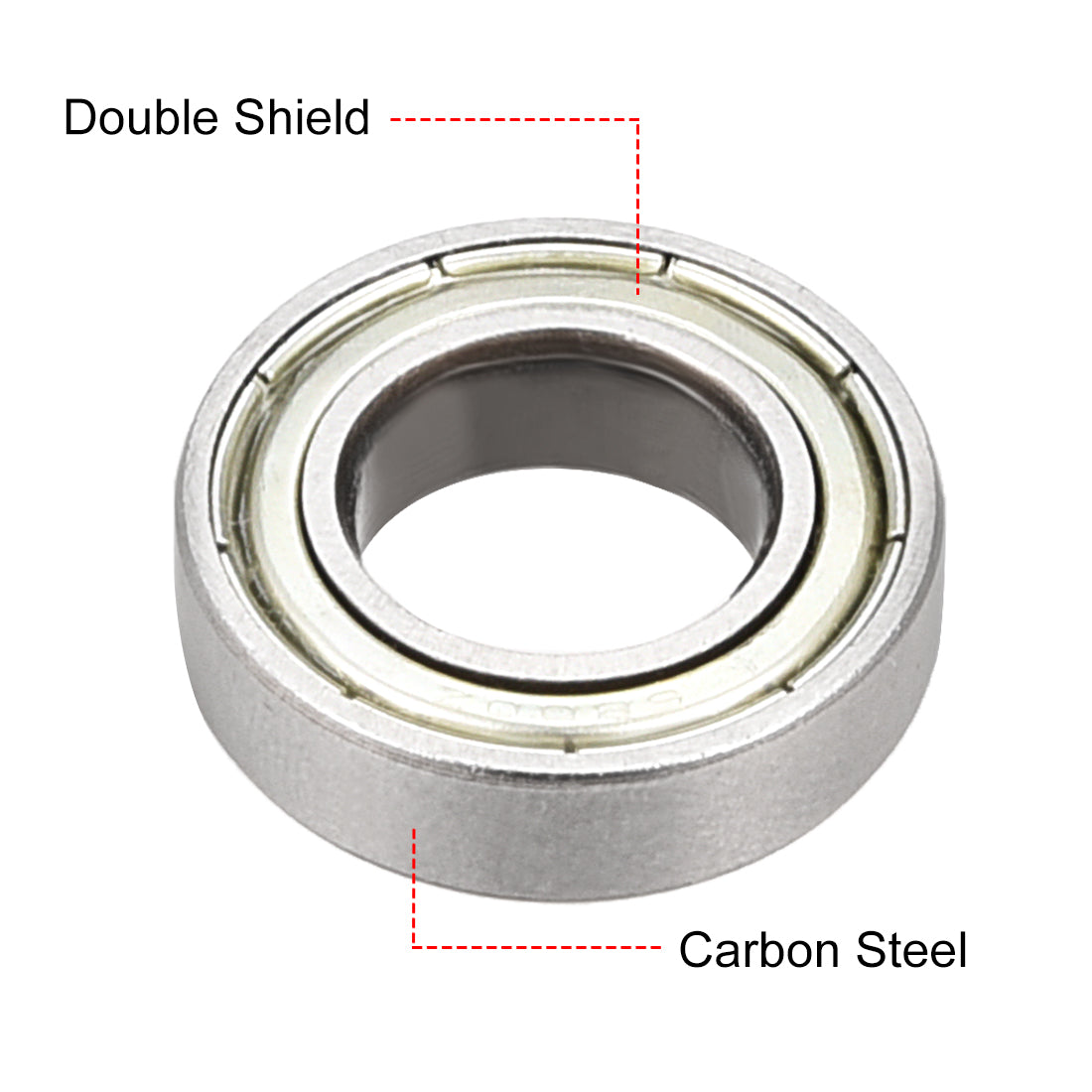 uxcell Uxcell Deep Groove Ball Bearings Metric Double Shield Carbon Steel Z1