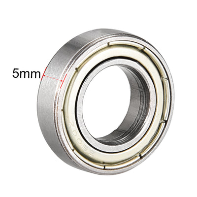 Harfington Uxcell Deep Groove Ball Bearings Metric Double Shield Carbon Steel Z1