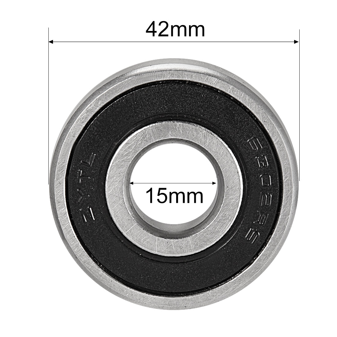 uxcell Uxcell Deep Groove Ball Bearings Metric Single Sealed Chrome Steel ABEC1 Z2