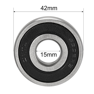 Harfington Uxcell Deep Groove Ball Bearings Metric Single Sealed Chrome Steel ABEC1 Z2