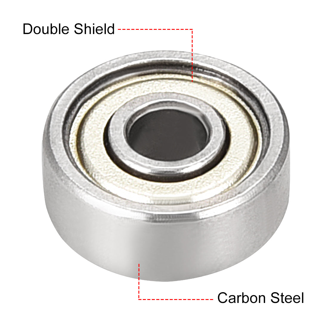 uxcell Uxcell Deep Groove Ball Bearings Metric Double Shielded Carbon Steel Bearings