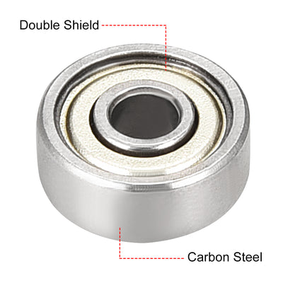 Harfington Uxcell Deep Groove Ball Bearings Metric Double Shielded Carbon Steel Bearings