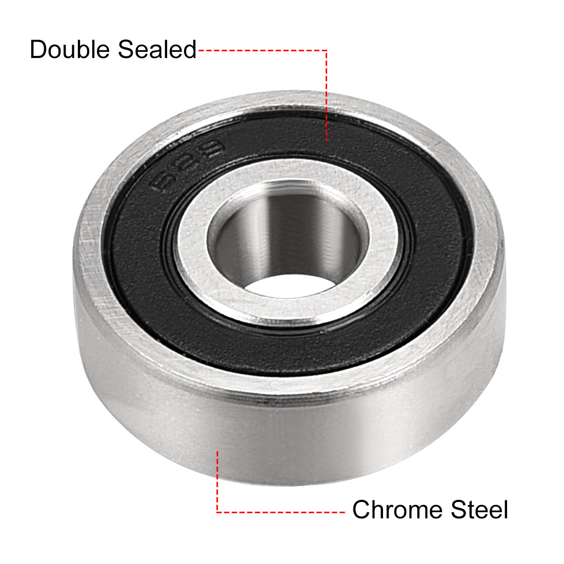 uxcell Uxcell Deep Groove Ball Bearings Metric Double Sealed Chrome Steel Z1