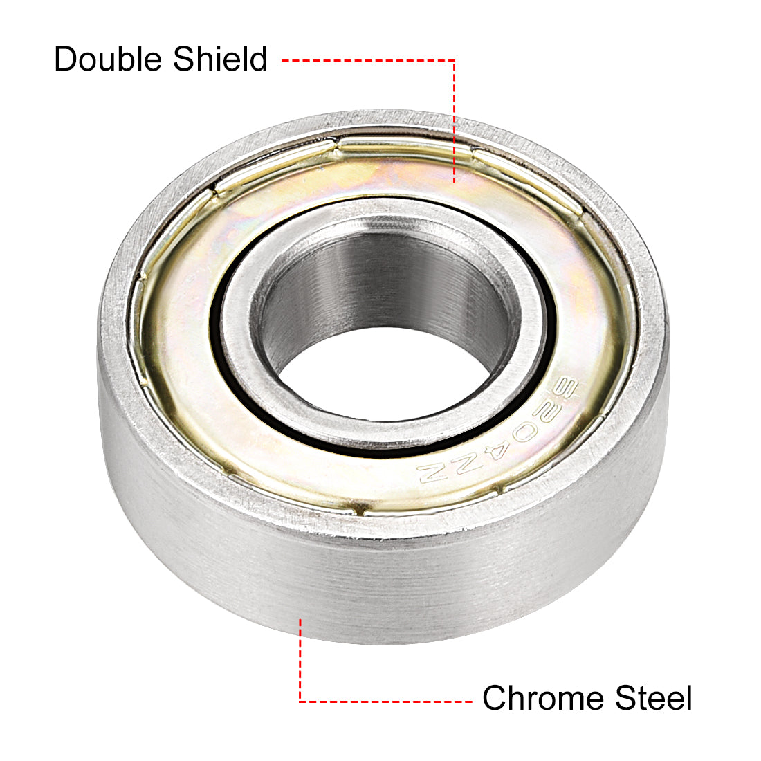 uxcell Uxcell Deep Groove Ball Bearings Metric Double Shielded Carbon Steel Bearings