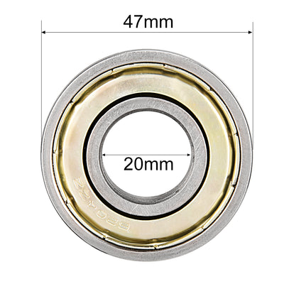 Harfington Uxcell Deep Groove Ball Bearings Metric Double Shielded Carbon Steel Bearings