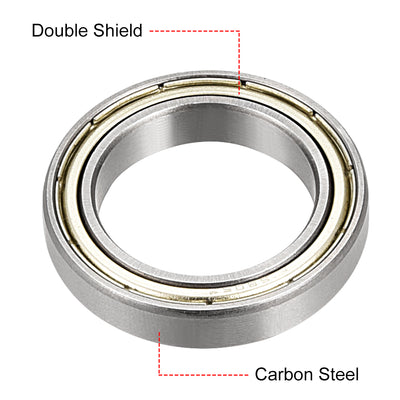 Harfington Uxcell Deep Groove Ball Bearings Metric Double Shield Carbon Steel Z1