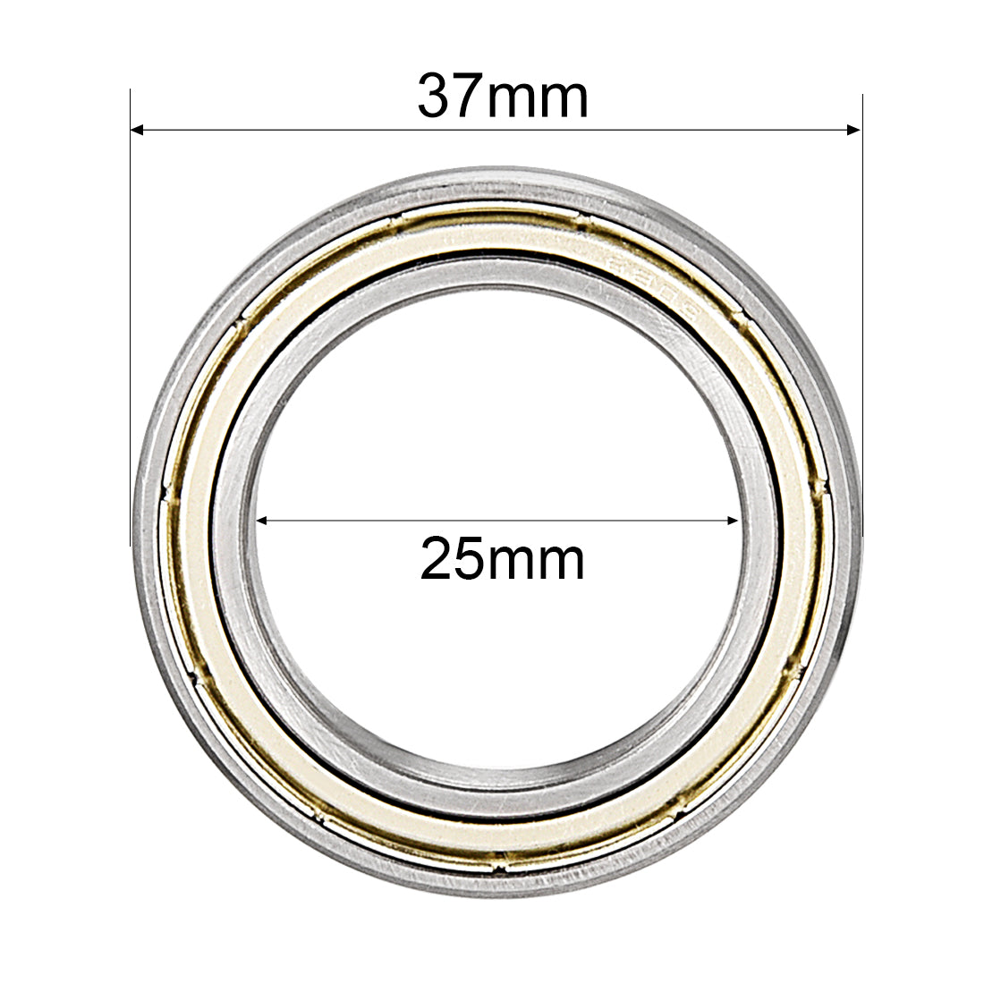 uxcell Uxcell Deep Groove Ball Bearings Metric Double Shield Carbon Steel Z1