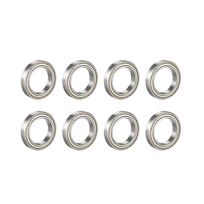 Harfington Uxcell Deep Groove Ball Bearings Metric Double Shielded Carbon Steel Bearing