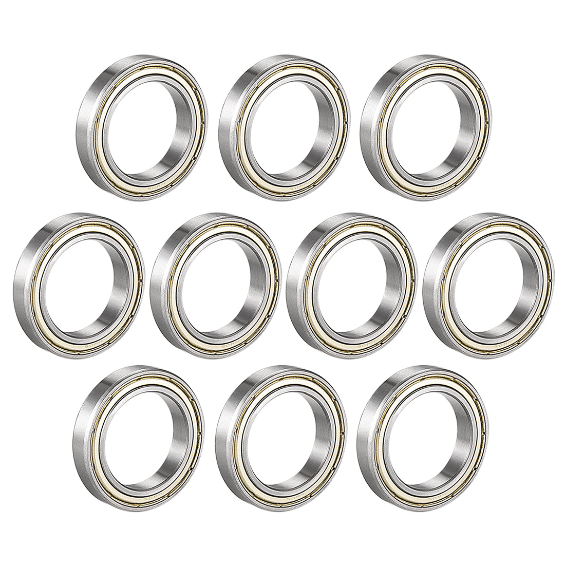 uxcell Uxcell Deep Groove Ball Bearings Metric Double Shielded Carbon Steel