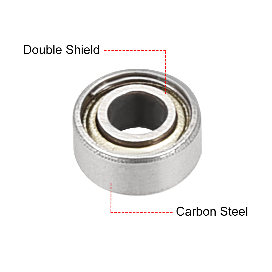 uxcell Uxcell Deep Groove Ball Bearings Metric Double Shielded Carbon Steel Bearings