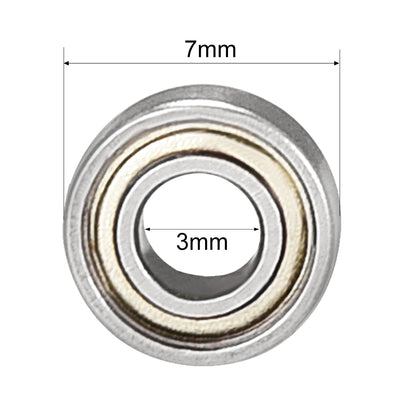 Harfington Uxcell Deep Groove Ball Bearings Metric Double Shielded Carbon Steel Bearings