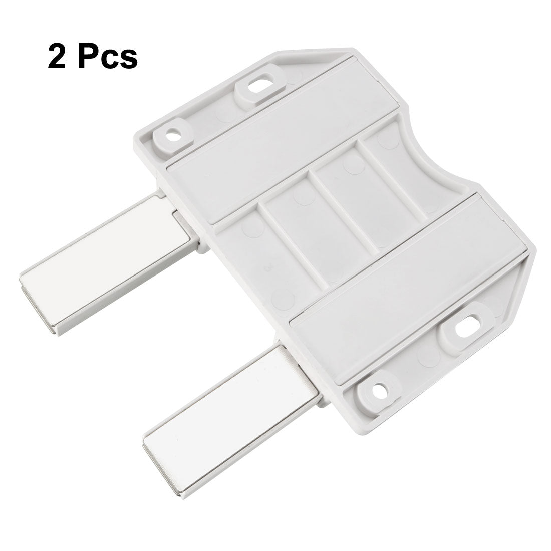 uxcell Uxcell Double Magnetic Touch Catch Latch Push To Open Long Stroke ABS White For Large Door 2Pcs