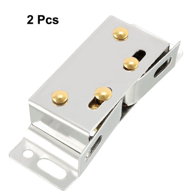 Harfington Uxcell Wardrobe Door Stainless Steel Double Ball Roller Catch Latch Silver Tone 2pcs