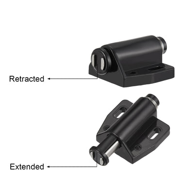 Harfington Uxcell Magnetic Touch Catch Latch Closures Nylon Black for Cabinet Door Shutter 2Pcs