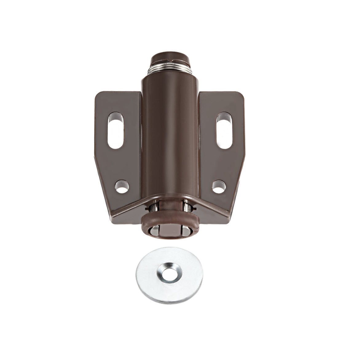 uxcell Uxcell Magnetic Touch Catch Latch Closures Nylon Brown for Cabinet Door Shutter