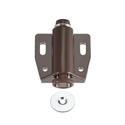 Harfington Uxcell Magnetic Touch Catch Latch Closures Nylon Brown for Cabinet Door Shutter