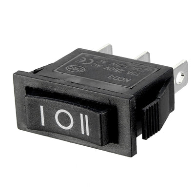 Harfington Uxcell AC 250V/15A 125V/20A 3P ON/OFF/ON 3 Position Snap-in Boat Rocker Switch Black