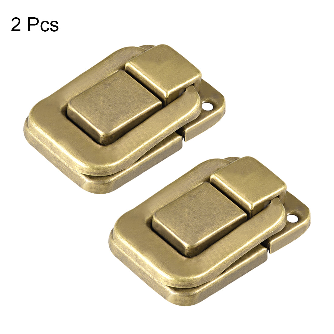 uxcell Uxcell Toggle Latch, 48mm Retro Style Brass Decorative Hasp Jewelry Wooden Box Catch w Screws 2 pcs