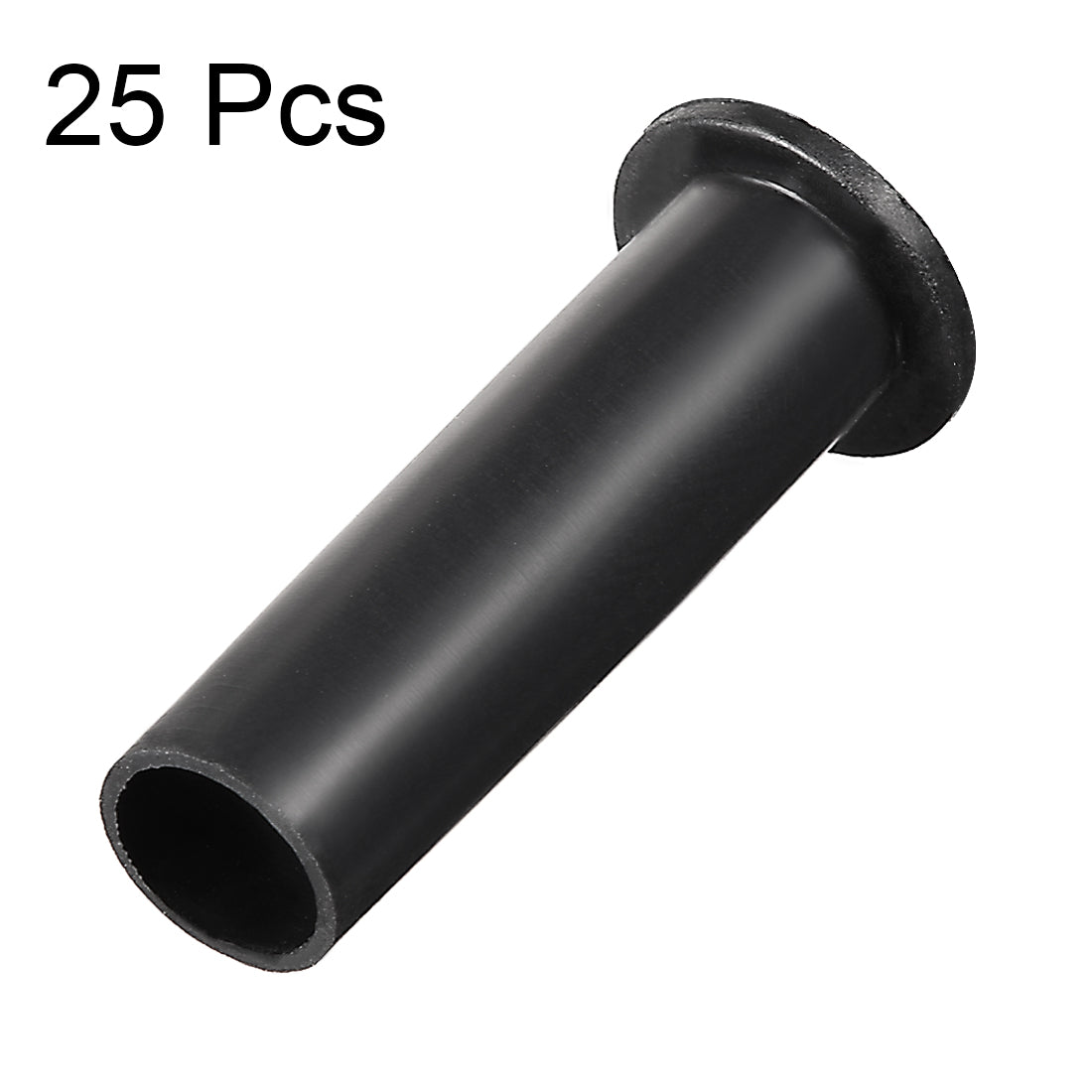 uxcell Uxcell 25 Pcs PVC Strain Relief Cord Boot Protector Cable Sleeve Hose 54mm Long Black