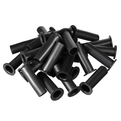 Harfington Uxcell 25 Pcs PVC Strain Relief Cord Boot Protector Cable Sleeve Hose 54mm Long Black