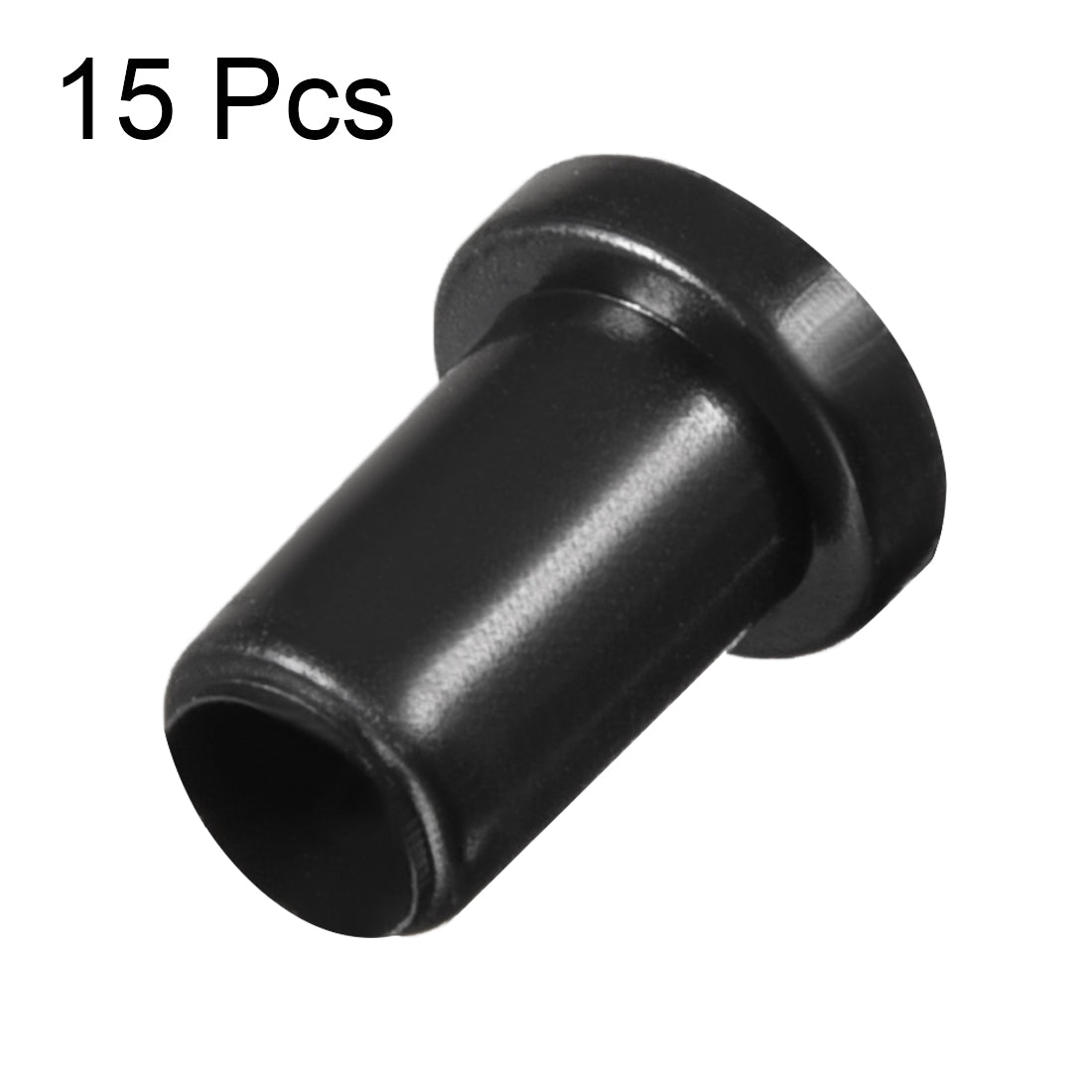 uxcell Uxcell 15Pcs 5mm Inner Dia PVC Strain Relief Cord Boot Protector Cable Sleeve Hose Black