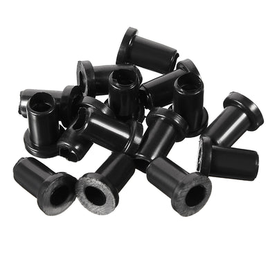 Harfington Uxcell 15Pcs 5mm Inner Dia PVC Strain Relief Cord Boot Protector Cable Sleeve Hose Black