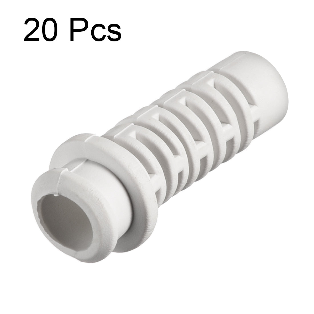 uxcell Uxcell 20pcs 6.5mm Inner Dia PVC Strain Relief Cord Boot Protector Power Tool Hose White