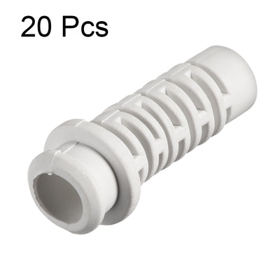 Harfington Uxcell 20pcs 6.5mm Inner Dia PVC Strain Relief Cord Boot Protector Power Tool Hose White