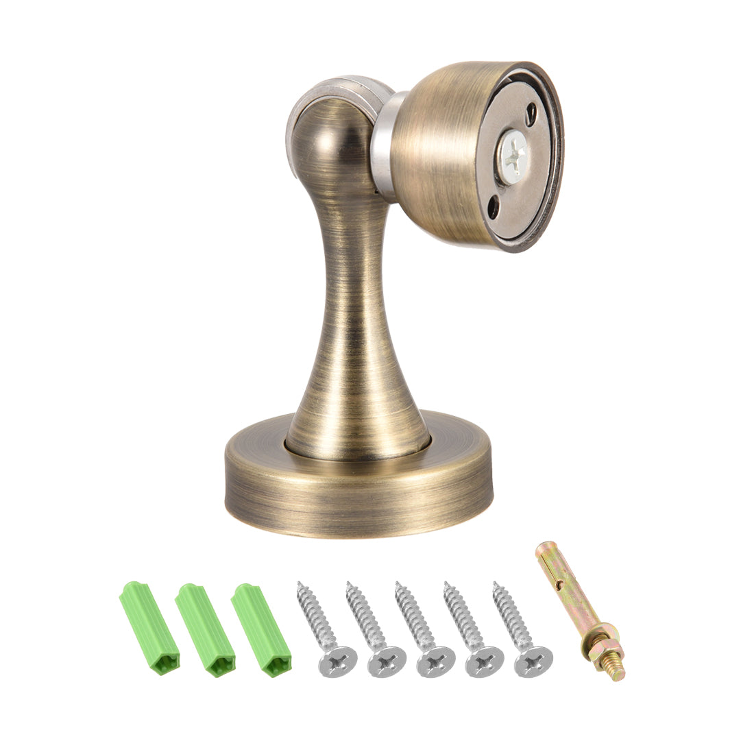 uxcell Uxcell 201 Stainless Steel Door Magnetic Catch Holder Stopper Screw Wall Mount Brass Tone