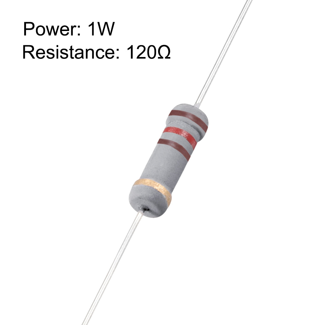 uxcell Uxcell 1W 120 Ohm Carbon Film Resistor 5% Tolerance 4 Color Bands Fixed Resistor 200Pcs