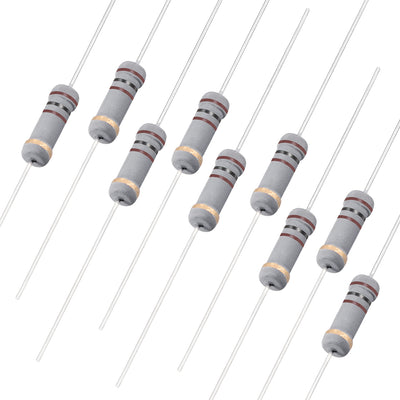 uxcell Uxcell 1W 100 Ohm Carbon Film Resistor 5% Tolerance 4 Color Bands Fixed Resistor 100Pcs