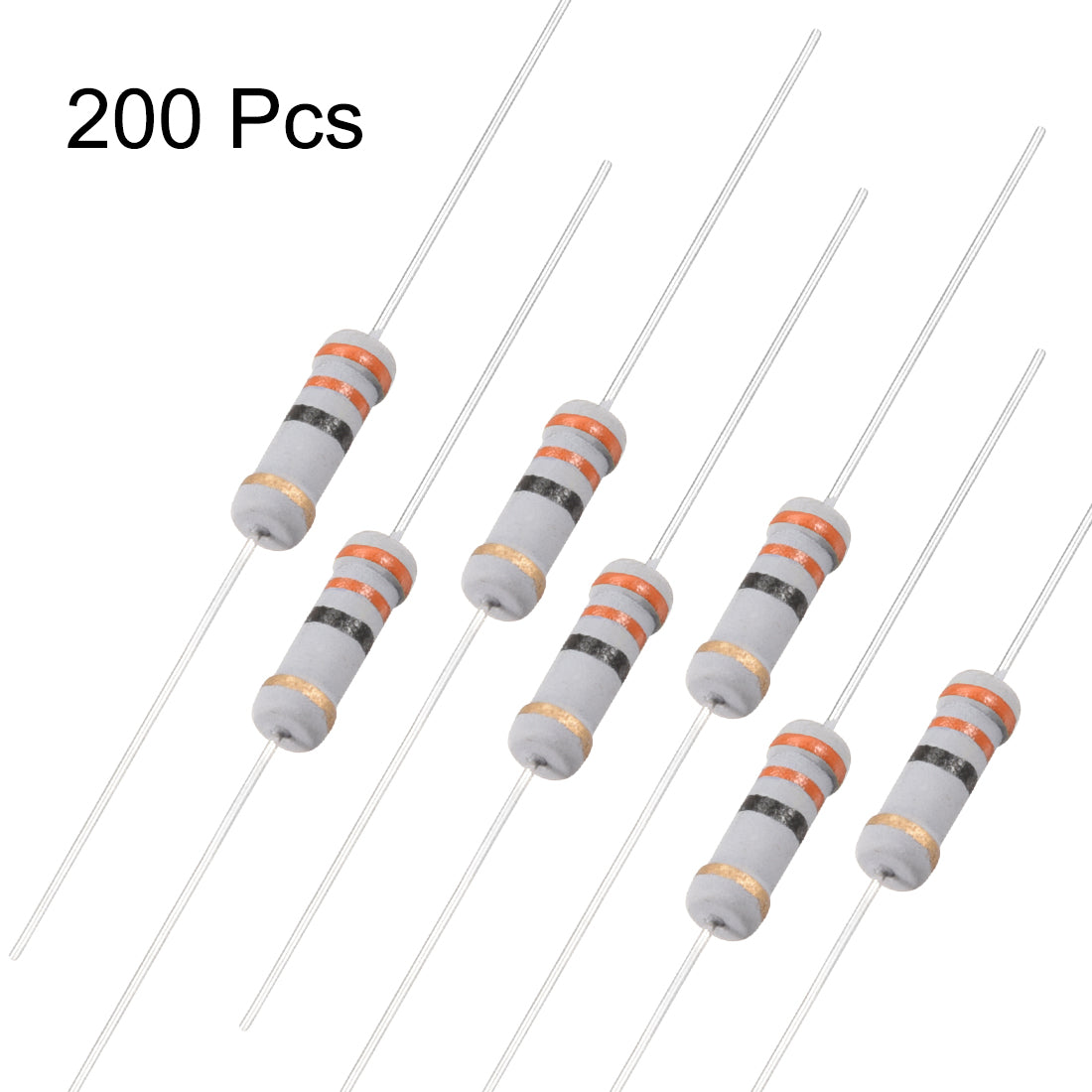 uxcell Uxcell 1W 33 Ohm Carbon Film Resistor 5% Tolerance 4 Color Bands Fixed Resistor 200Pcs