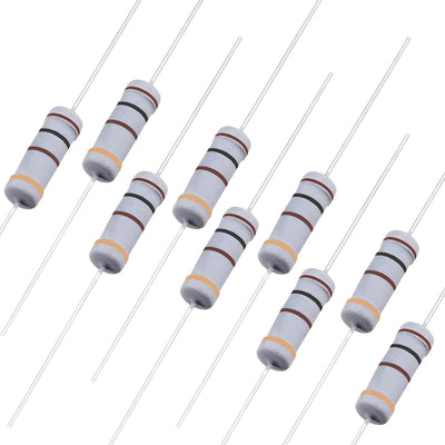 uxcell Uxcell 50pcs 3W 100 Ohm Carbon Film Resistor 5% Tolerance 4 Color Bands