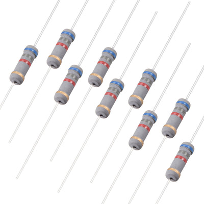 Harfington Uxcell 100pcs 1W 6.8K Ohm Carbon Film Resistor 5% Tolerance 4 Color Bands