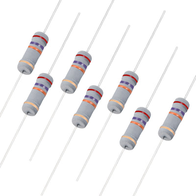 uxcell Uxcell 200pcs 2W 27K Ohm Carbon Film Resistor 5% Tolerance 4 Color Bands